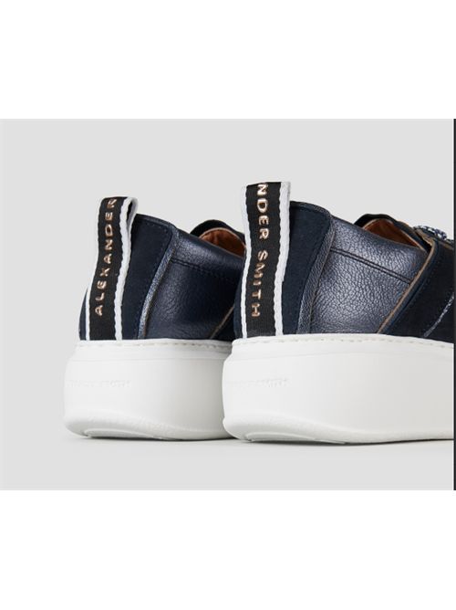Sneakers Wembley alta in suede e dettagli laminati Alexander Smith ALEXANDER SMITH | ASBEWHW-8374-DBL